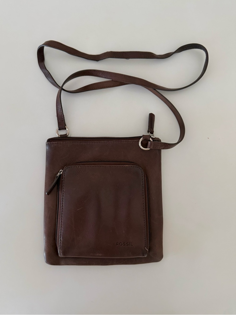 FOSSIL Soft Leather VintFOSSIL Soft Leather Vintage Cross Body Purse Satchel Bag